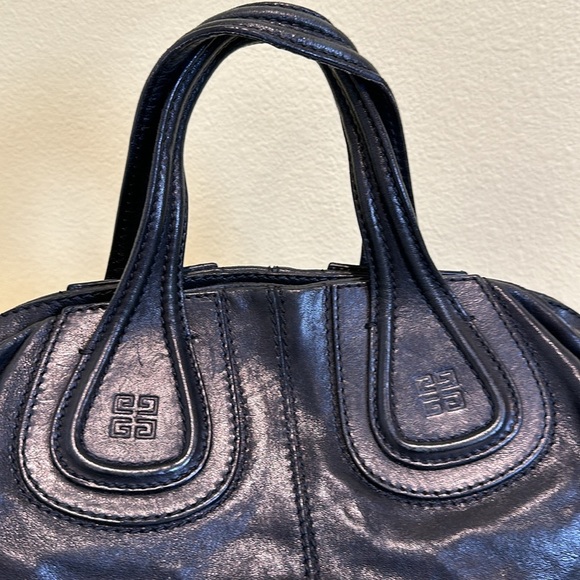 💯 Authentic GIVENCHY Nightingale Black 2way Leather Handbag🍀 - Picture 5 of 13